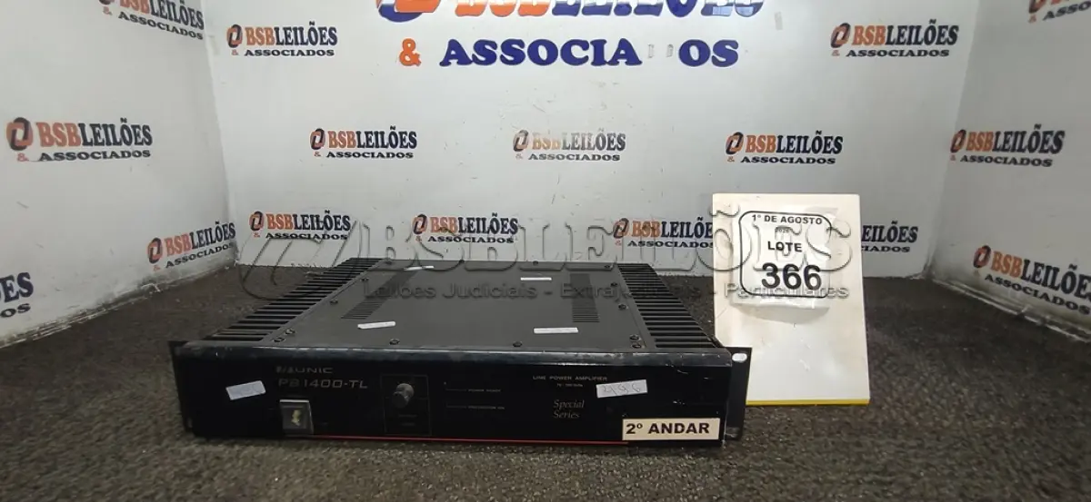 LOTE 366 - 01 AMPLIFICADOR DE LINHA MODELO PC 1400-TL MARCA UNIC. (NO ESTADO) ATENÇÃO! FAZER A VISITAÇÃO ANTES DE ARREMATAR, NÃO SABEMOS SE FUNCIONA, LEILÃO NÃO TEM GARANTIA E NEM DEVOLUÇÃO, SUJEITO A POSSÍVEIS AVARIAS VISÍVEIS/OCULTAS E/OU AUSÊNCIA DE COMPONENTES.