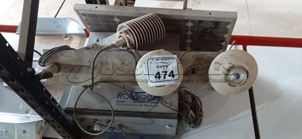 LOTE 474 - 01 ESTAÇÃO SOLARIMÉTRICA PADRÃO EPE. (NO ESTADO) ATENÇÃO! FAZER A VISITAÇÃO ANTES DE ARREMATAR, NÃO SABEMOS SE FUNCIONA, LEILÃO NÃO TEM GARANTIA E NEM DEVOLUÇÃO, SUJEITO A POSSÍVEIS AVARIAS VISÍVEIS/OCULTAS E/OU AUSÊNCIA DE COMPONENTES.