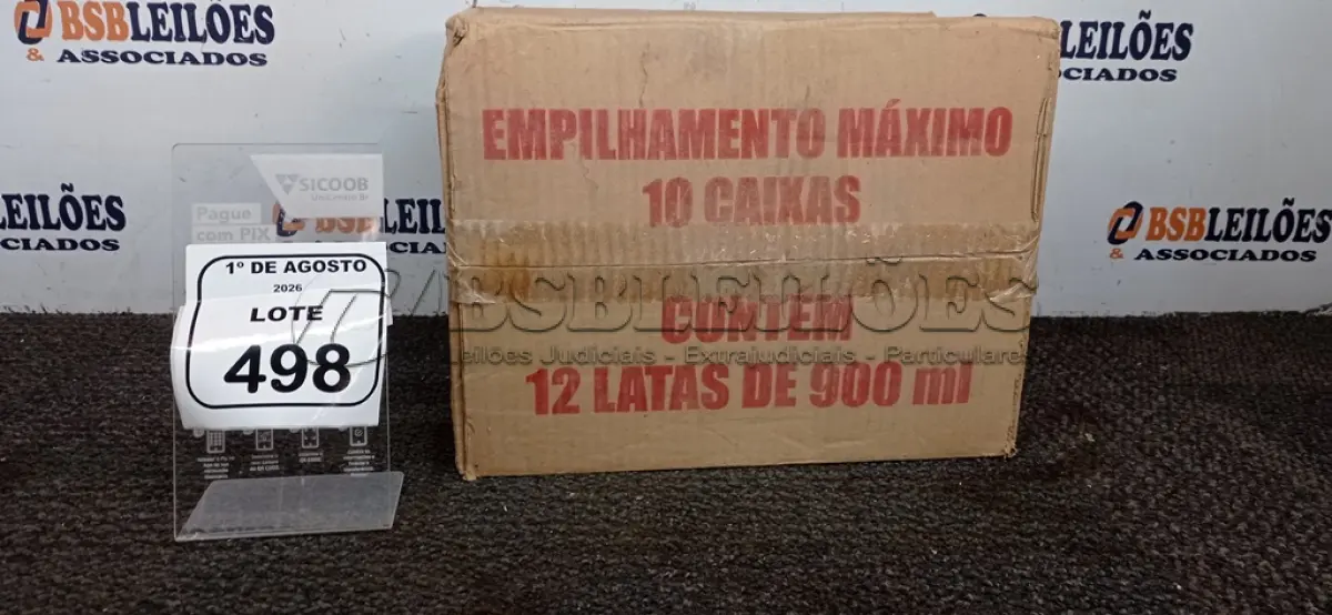 LOTE 498 - 01 CAIXA COM 12 REMOVEDORES DE TINTAS E TEXTURAS DE 900ML CADA. (NO ESTADO) ATENÇÃO! FAZER A VISITAÇÃO ANTES DE ARREMATAR, NÃO SABEMOS SE FUNCIONA, LEILÃO NÃO TEM GARANTIA E NEM DEVOLUÇÃO, SUJEITO A POSSÍVEIS AVARIAS VISÍVEIS/OCULTAS E/OU AUSÊNCIA DE COMPONENTES.