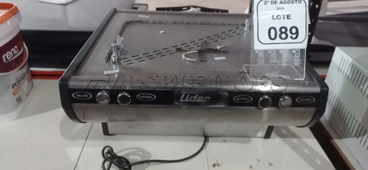 LOTE 089 - 01 BEBEDOURO DE PAREDE MARCA LÍDER. (NO ESTADO) ATENÇÃO! FAZER A VISITAÇÃO ANTES DE ARREMATAR, NÃO SABEMOS SE FUNCIONA, LEILÃO NÃO TEM GARANTIA E NEM DEVOLUÇÃO, SUJEITO A POSSÍVEIS AVARIAS VISÍVEIS/OCULTAS E/OU AUSÊNCIA DE COMPONENTES.