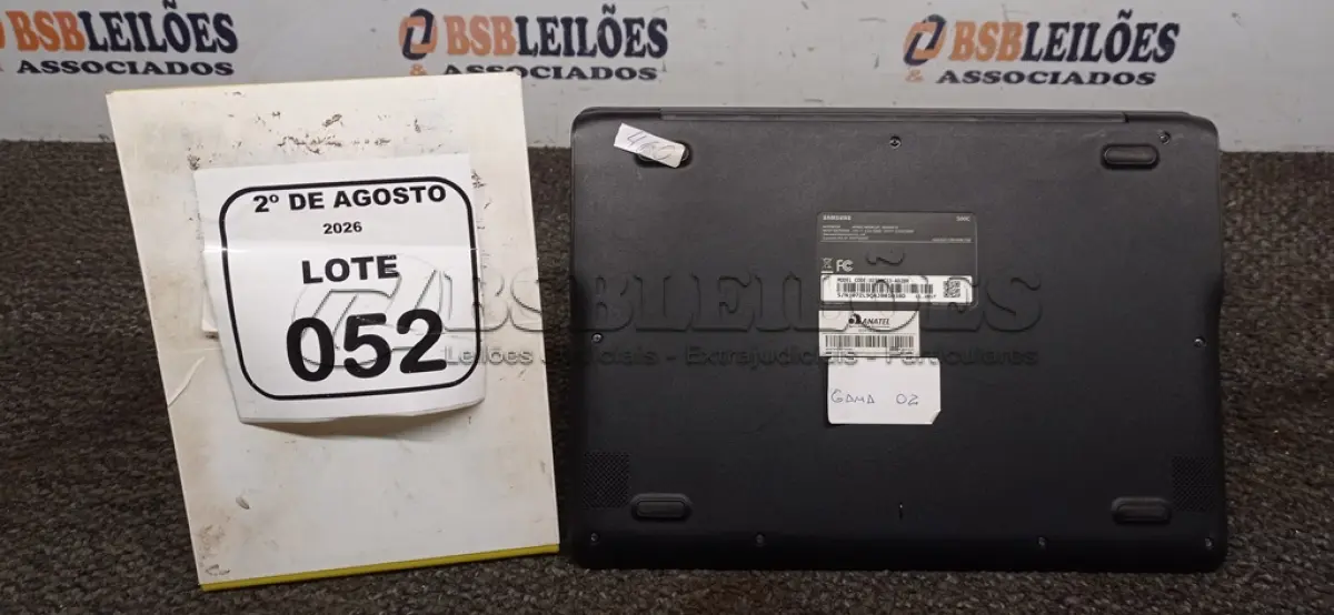 LOTE 052 - 01 CROMEBOOK LINHA CONNECT MEMÓRIA 2GB, 16GB E.MMC TELA DE 11.6’’ MARCA SAMSUNG SEM FONTE. (NO ESTADO) ATENÇÃO! FAZER A VISITAÇÃO ANTES DE ARREMATAR, NÃO SABEMOS SE FUNCIONA, LEILÃO NÃO TEM GARANTIA E NEM DEVOLUÇÃO, SUJEITO A POSSÍVEIS AVARIAS VISÍVEIS/OCULTAS E/OU AUSÊNCIA DE COMPONENTES.