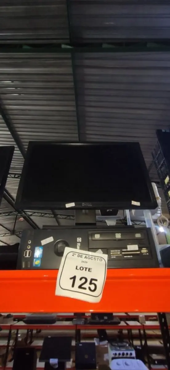 LOTE 125 - 01 MONITOR MARCA DELL E 01 CPU MARCA ITAUTEC. (NO ESTADO) ATENÇÃO! FAZER A VISITAÇÃO ANTES DE ARREMATAR, NÃO SABEMOS SE FUNCIONA, LEILÃO NÃO TEM GARANTIA E NEM DEVOLUÇÃO, SUJEITO A POSSÍVEIS AVARIAS VISÍVEIS/OCULTAS E/OU AUSÊNCIA DE COMPONENTES.