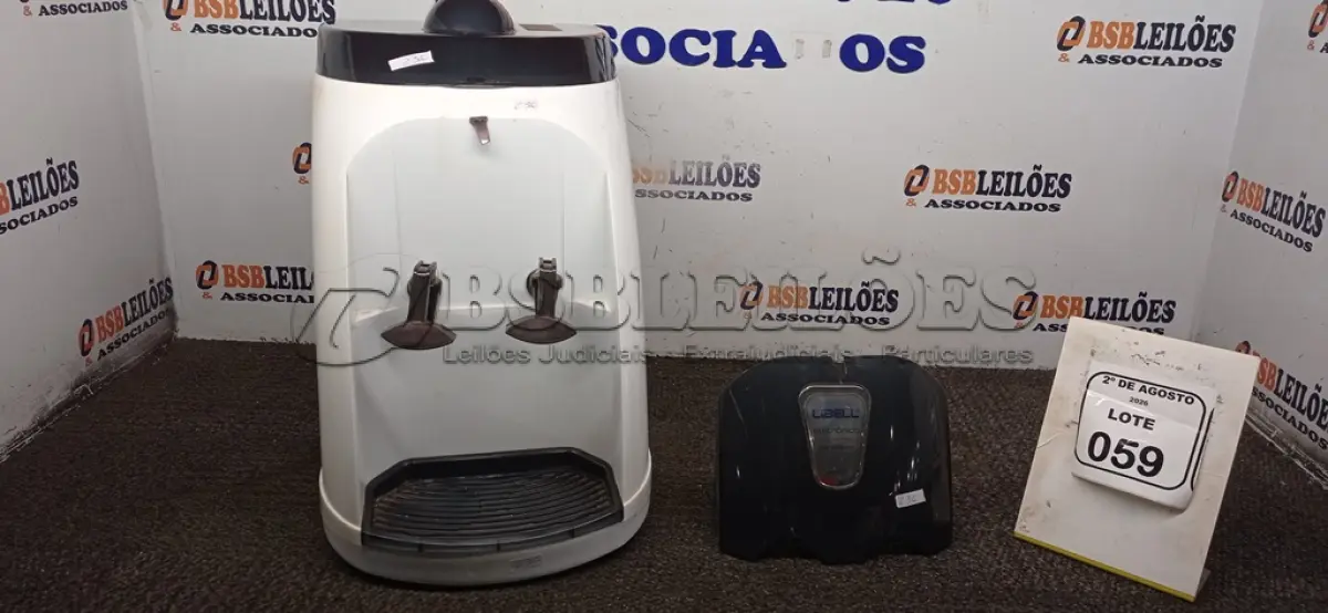 LOTE 059 - 01 PURIFICADOR DE ÁGUA MARCA LIBELL. (NO ESTADO) ATENÇÃO! FAZER A VISITAÇÃO ANTES DE ARREMATAR, NÃO SABEMOS SE FUNCIONA, LEILÃO NÃO TEM GARANTIA E NEM DEVOLUÇÃO, SUJEITO A POSSÍVEIS AVARIAS VISÍVEIS/OCULTAS E/OU AUSÊNCIA DE COMPONENTES.