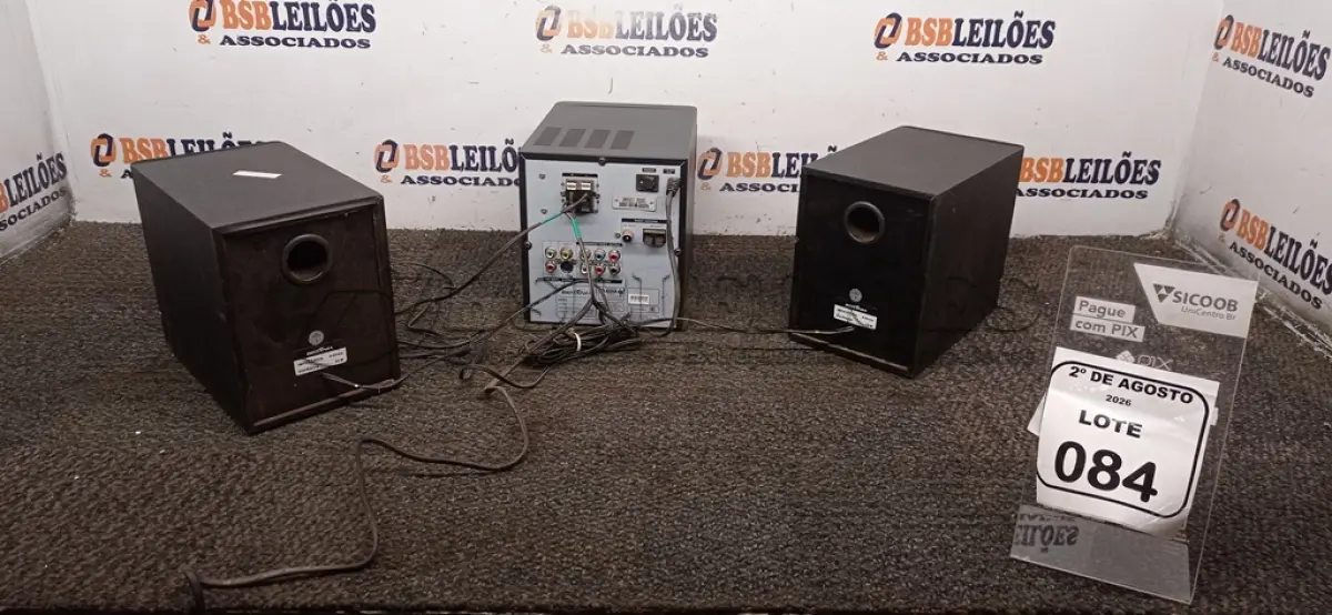 LOTE 084 - 01 MICRO SYSTEM MODELO BS 392 MARCA BRITÂNIA COM 02 CAIXAS. (NO ESTADO) ATENÇÃO! FAZER A VISITAÇÃO ANTES DE ARREMATAR, NÃO SABEMOS SE FUNCIONA, LEILÃO NÃO TEM GARANTIA E NEM DEVOLUÇÃO, SUJEITO A POSSÍVEIS AVARIAS VISÍVEIS/OCULTAS E/OU AUSÊNCIA DE COMPONENTES.