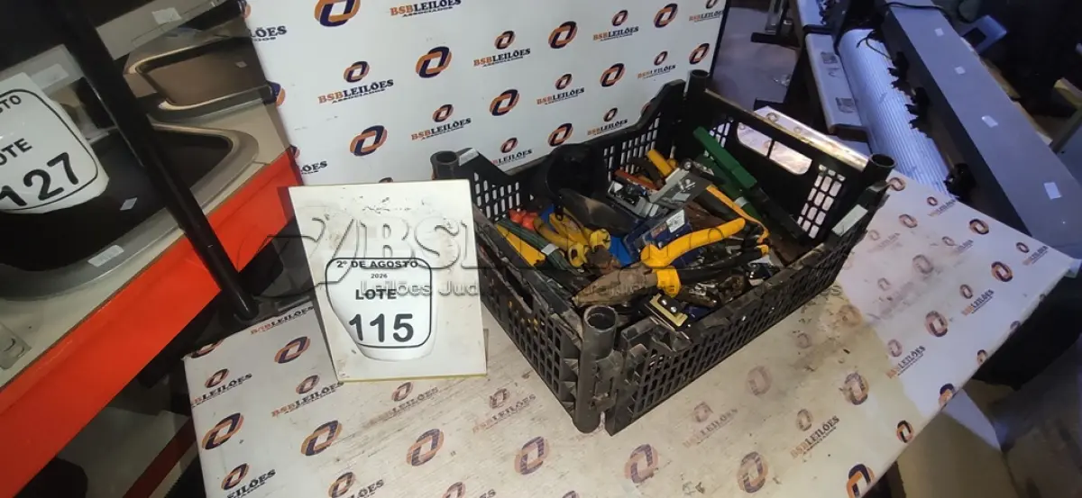 LOTE 115 - 01 LOTE COM VÁRIOS ALICATES, CLIVADORES E FERRAMENTAS DIVERSAS. (NO ESTADO) ATENÇÃO! FAZER A VISITAÇÃO ANTES DE ARREMATAR, NÃO SABEMOS SE FUNCIONA, LEILÃO NÃO TEM GARANTIA E NEM DEVOLUÇÃO, SUJEITO A POSSÍVEIS AVARIAS VISÍVEIS/OCULTAS E/OU AUSÊNCIA DE COMPONENTES.