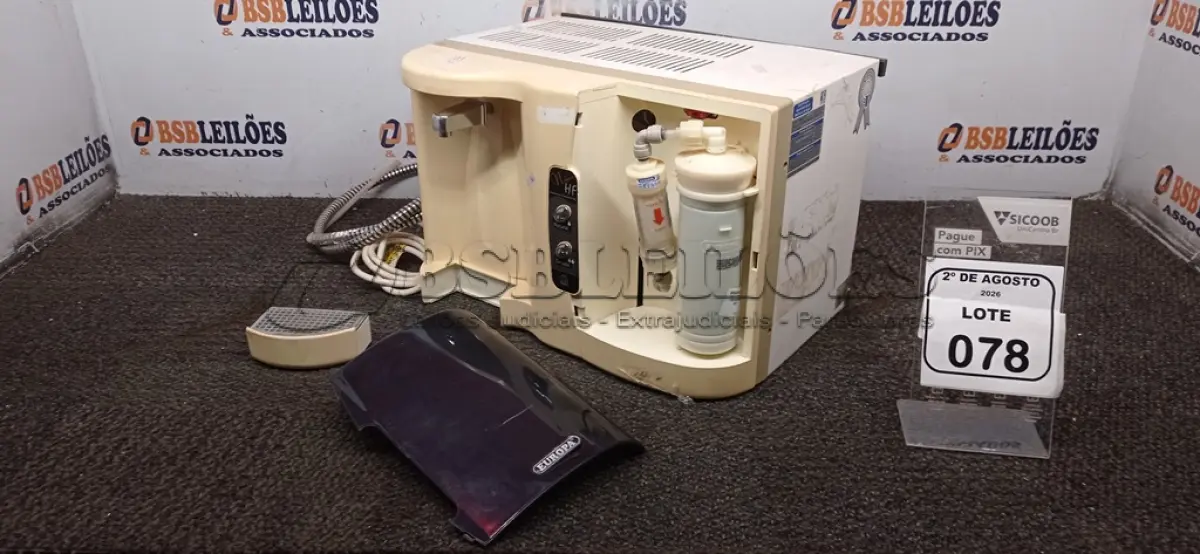 LOTE 078 - 01 PURIFICADOR DE ÁGUA MARCA EUROPA. (NO ESTADO) ATENÇÃO! FAZER A VISITAÇÃO ANTES DE ARREMATAR, NÃO SABEMOS SE FUNCIONA, LEILÃO NÃO TEM GARANTIA E NEM DEVOLUÇÃO, SUJEITO A POSSÍVEIS AVARIAS VISÍVEIS/OCULTAS E/OU AUSÊNCIA DE COMPONENTES.