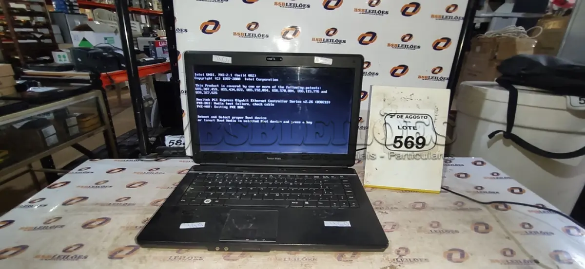 LOTE 569 - 01 NOTEBOOK MARCA POSITIVO SEM FONTE. (NO ESTADO) ATENÇÃO! FAZER A VISITAÇÃO ANTES DE ARREMATAR, NÃO SABEMOS SE FUNCIONA, LEILÃO NÃO TEM GARANTIA E NEM DEVOLUÇÃO, SUJEITO A POSSÍVEIS AVARIAS VISÍVEIS/OCULTAS E/OU AUSÊNCIA DE COMPONENTES.