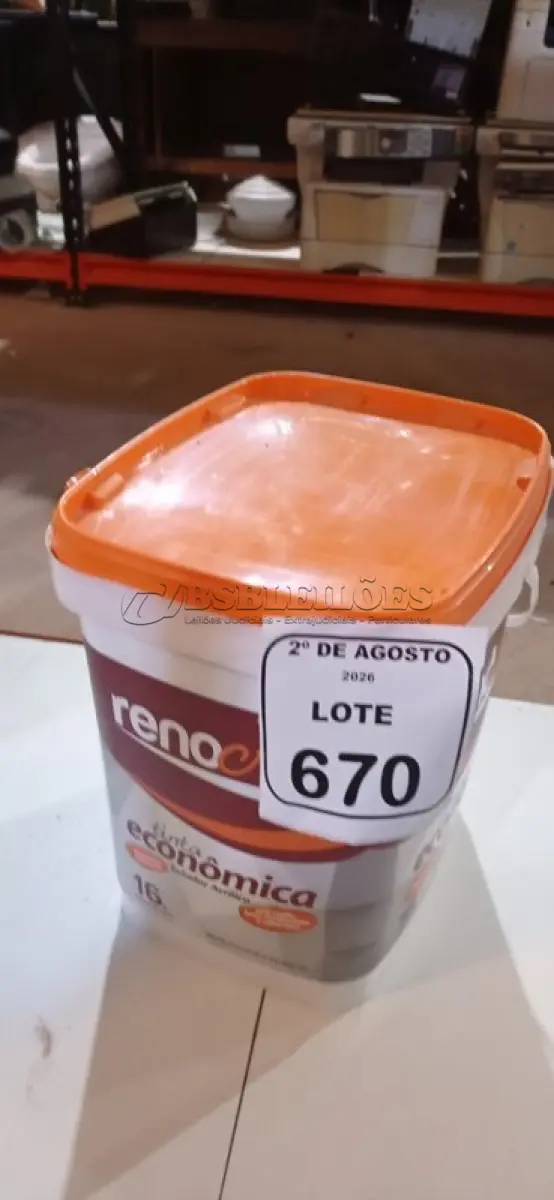 LOTE 670 - 01 BALDE DE SELADOR 16L MARCA RENOCRIL. (NO ESTADO) ATENÇÃO! FAZER A VISITAÇÃO ANTES DE ARREMATAR, NÃO SABEMOS SE FUNCIONA, LEILÃO NÃO TEM GARANTIA E NEM DEVOLUÇÃO, SUJEITO A POSSÍVEIS AVARIAS VISÍVEIS/OCULTAS E/OU AUSÊNCIA DE COMPONENTES.