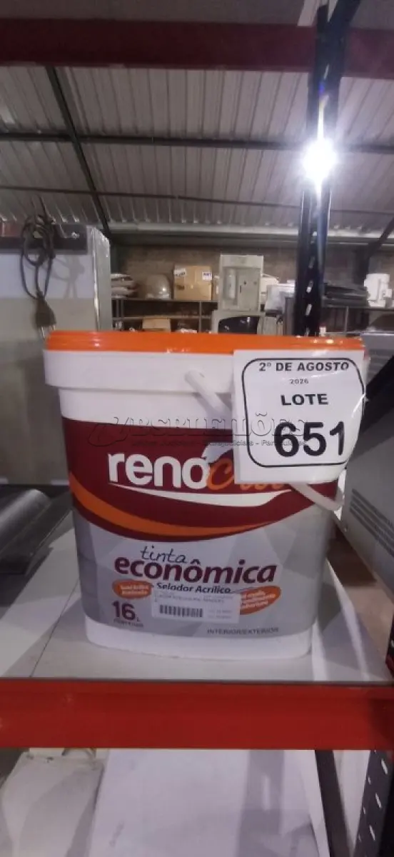 LOTE 651 - 01 BALDE DE SELADOR 16L MARCA RENOCRIL. (NO ESTADO) ATENÇÃO! FAZER A VISITAÇÃO ANTES DE ARREMATAR, NÃO SABEMOS SE FUNCIONA, LEILÃO NÃO TEM GARANTIA E NEM DEVOLUÇÃO, SUJEITO A POSSÍVEIS AVARIAS VISÍVEIS/OCULTAS E/OU AUSÊNCIA DE COMPONENTES.