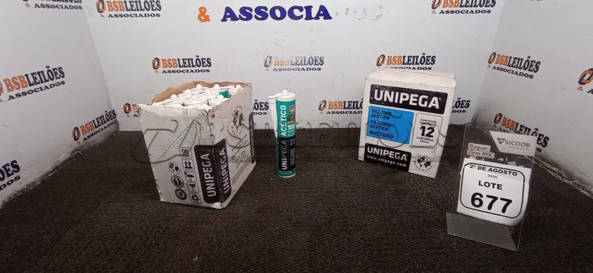 LOTE 677 - 24 BISNAGAS DE SILICONE ACÉTICO. (NO ESTADO) ATENÇÃO! FAZER A VISITAÇÃO ANTES DE ARREMATAR, NÃO SABEMOS SE FUNCIONA, LEILÃO NÃO TEM GARANTIA E NEM DEVOLUÇÃO, SUJEITO A POSSÍVEIS AVARIAS VISÍVEIS/OCULTAS E/OU AUSÊNCIA DE COMPONENTES.
