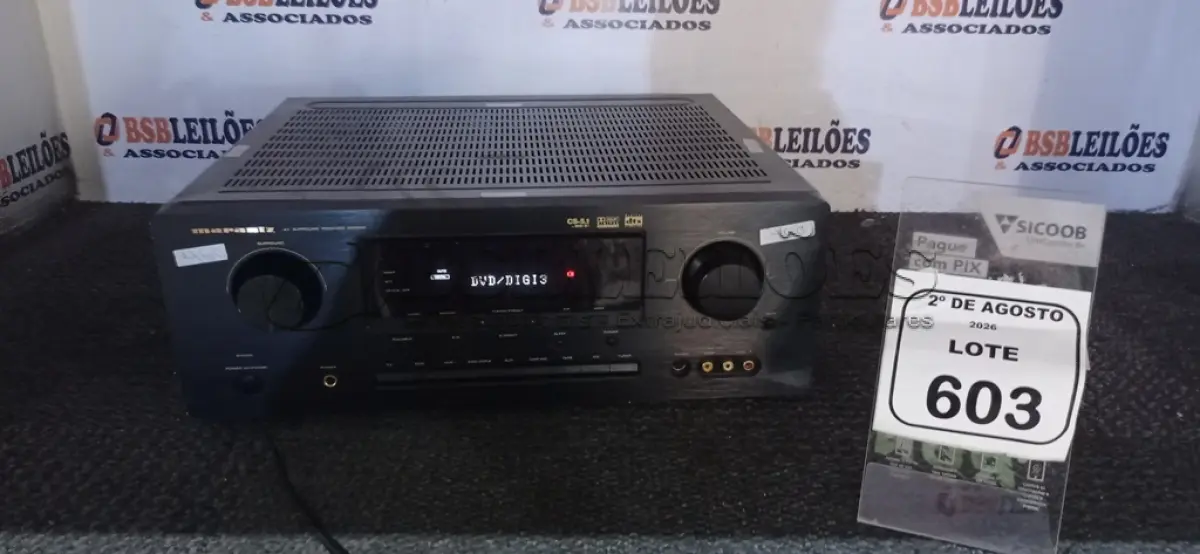 LOTE 603 - 01 RECEIVER MODELO SR6200 MARCA MARANTZ. (NO ESTADO) ATENÇÃO! FAZER A VISITAÇÃO ANTES DE ARREMATAR, NÃO SABEMOS SE FUNCIONA, LEILÃO NÃO TEM GARANTIA E NEM DEVOLUÇÃO, SUJEITO A POSSÍVEIS AVARIAS VISÍVEIS/OCULTAS E/OU AUSÊNCIA DE COMPONENTES.