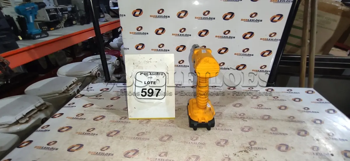 LOTE 597 - 01 PARAFUSADEIRA PNEUMÁTICA 21V MARCA ARSTHECO. (NO ESTADO) ATENÇÃO! FAZER A VISITAÇÃO ANTES DE ARREMATAR, NÃO SABEMOS SE FUNCIONA, LEILÃO NÃO TEM GARANTIA E NEM DEVOLUÇÃO, SUJEITO A POSSÍVEIS AVARIAS VISÍVEIS/OCULTAS E/OU AUSÊNCIA DE COMPONENTES.
