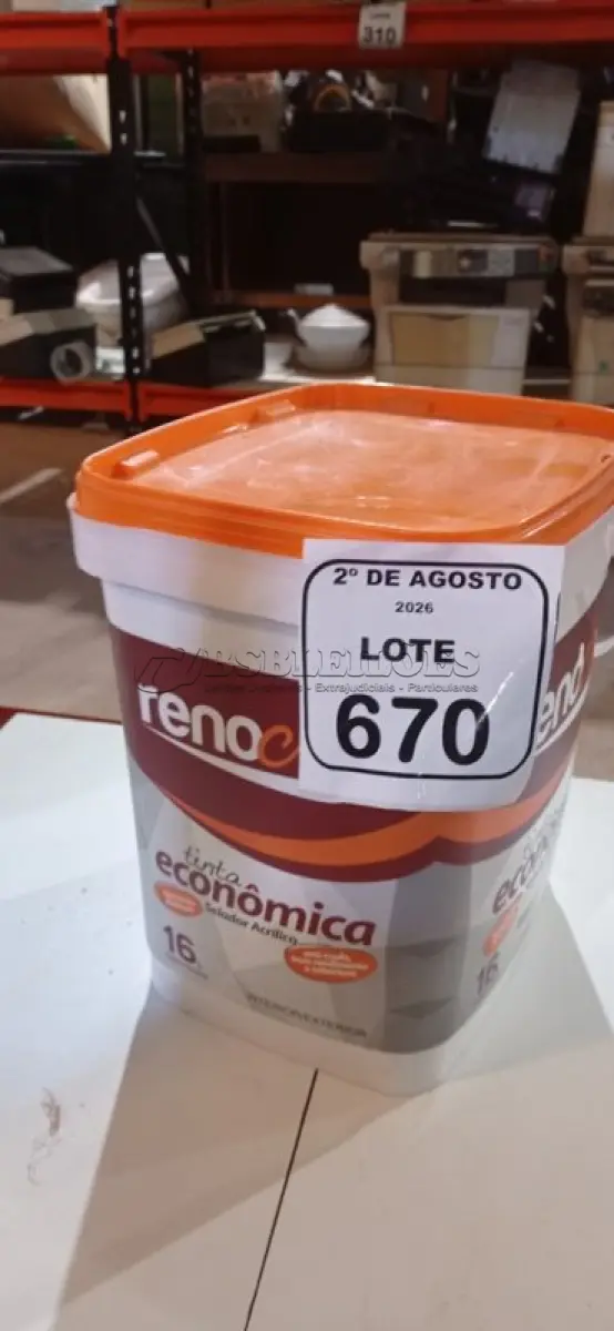 LOTE 670 - 01 BALDE DE SELADOR 16L MARCA RENOCRIL. (NO ESTADO) ATENÇÃO! FAZER A VISITAÇÃO ANTES DE ARREMATAR, NÃO SABEMOS SE FUNCIONA, LEILÃO NÃO TEM GARANTIA E NEM DEVOLUÇÃO, SUJEITO A POSSÍVEIS AVARIAS VISÍVEIS/OCULTAS E/OU AUSÊNCIA DE COMPONENTES.