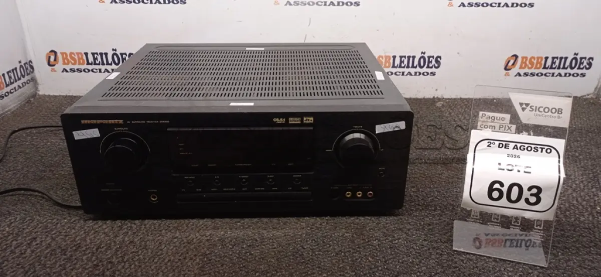 LOTE 603 - 01 RECEIVER MODELO SR6200 MARCA MARANTZ. (NO ESTADO) ATENÇÃO! FAZER A VISITAÇÃO ANTES DE ARREMATAR, NÃO SABEMOS SE FUNCIONA, LEILÃO NÃO TEM GARANTIA E NEM DEVOLUÇÃO, SUJEITO A POSSÍVEIS AVARIAS VISÍVEIS/OCULTAS E/OU AUSÊNCIA DE COMPONENTES.