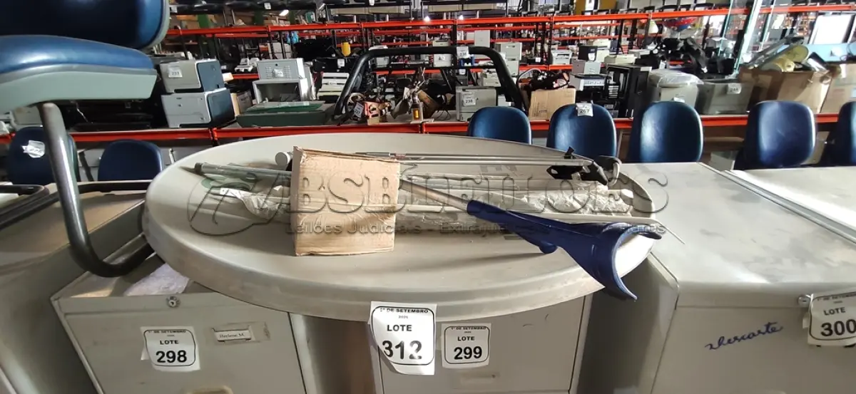 01 ANTENA, 01 FÉRULA DE ATRAÇÃO FEMORAL E 01 MULETA