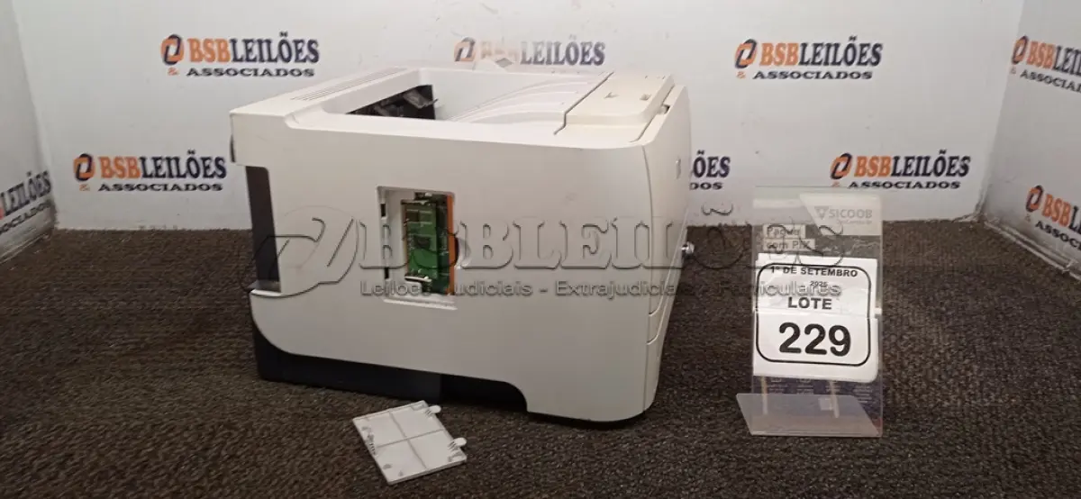 LOTE 229 - 01 IMPRESSORA MODELO LASERJET P2055DN MARCA HP. (NO ESTADO) ATENÇÃO! FAZER A VISITAÇÃO ANTES DE ARREMATAR, NÃO SABEMOS SE FUNCIONA, LEILÃO NÃO TEM GARANTIA E NEM DEVOLUÇÃO, SUJEITO A POSSÍVEIS AVARIAS VISÍVEIS/OCULTAS E/OU AUSÊNCIA DE COMPONENTES.