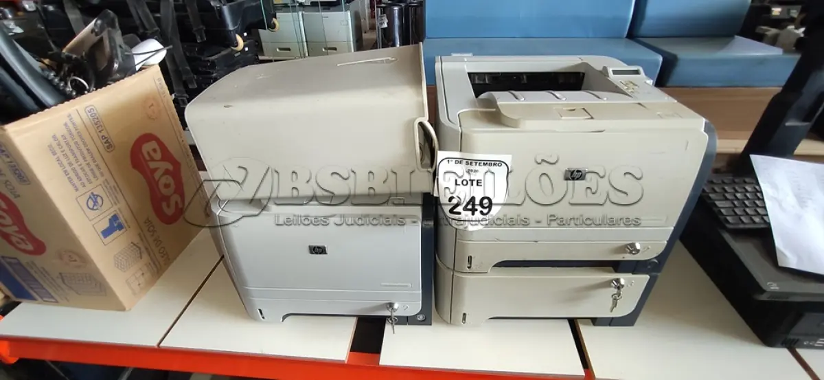 02 IMPRESSORAS E 01 TRITURADOR DE PAPEL DE MARCAS E MODELOS DIVERSOS