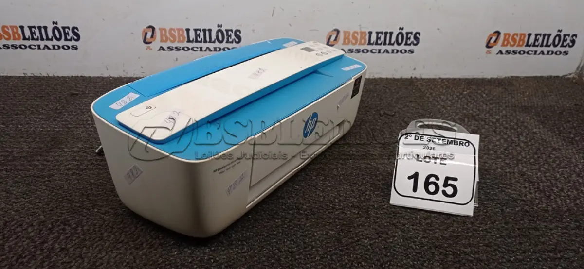 LOTE 165 - 01IMPRESSORA MODELO DESKJET INK ADV 3776 MARCA HP. (NO ESTADO) ATENÇÃO! FAZER A VISITAÇÃO ANTES DE ARREMATAR, NÃO SABEMOS SE FUNCIONA, LEILÃO NÃO TEM GARANTIA E NEM DEVOLUÇÃO, SUJEITO A POSSÍVEIS AVARIAS VISÍVEIS/OCULTAS E/OU AUSÊNCIA DE COMPONENTES.