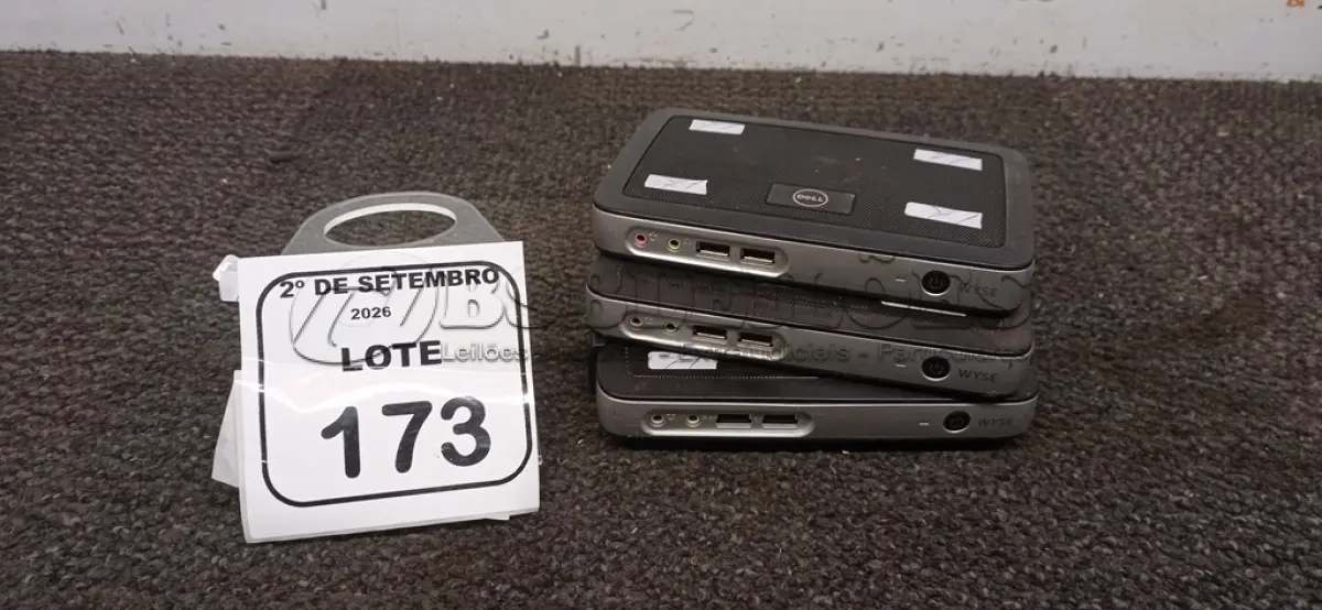 LOTE 173 - 03 MINIS COMPUTADORES TERMINAIS WYSE SEM FONTE. (NO ESTADO) ATENÇÃO! FAZER A VISITAÇÃO ANTES DE ARREMATAR, NÃO SABEMOS SE FUNCIONA, LEILÃO NÃO TEM GARANTIA E NEM DEVOLUÇÃO, SUJEITO A POSSÍVEIS AVARIAS VISÍVEIS/OCULTAS E/OU AUSÊNCIA DE COMPONENTES.