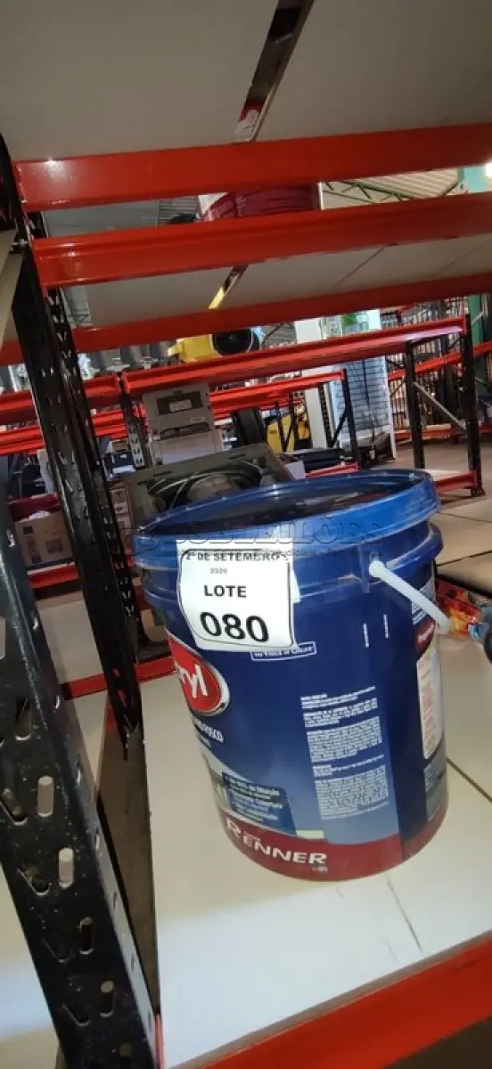 LOTE 080 - 01 BALDE DE TINTA ACRÍLICA STANDARD NA COR MELÃO ROSA FOSCO DE 16L MARCA DUCRYL. (NO ESTADO) ATENÇÃO! FAZER A VISITAÇÃO ANTES DE ARREMATAR, NÃO SABEMOS SE FUNCIONA, LEILÃO NÃO TEM GARANTIA E NEM DEVOLUÇÃO, SUJEITO A POSSÍVEIS AVARIAS VISÍVEIS/OCULTAS E/OU AUSÊNCIA DE COMPONENTES.