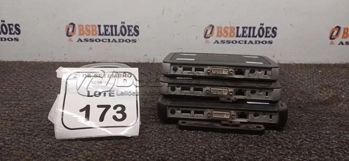 LOTE 173 - 03 MINIS COMPUTADORES TERMINAIS WYSE SEM FONTE. (NO ESTADO) ATENÇÃO! FAZER A VISITAÇÃO ANTES DE ARREMATAR, NÃO SABEMOS SE FUNCIONA, LEILÃO NÃO TEM GARANTIA E NEM DEVOLUÇÃO, SUJEITO A POSSÍVEIS AVARIAS VISÍVEIS/OCULTAS E/OU AUSÊNCIA DE COMPONENTES.