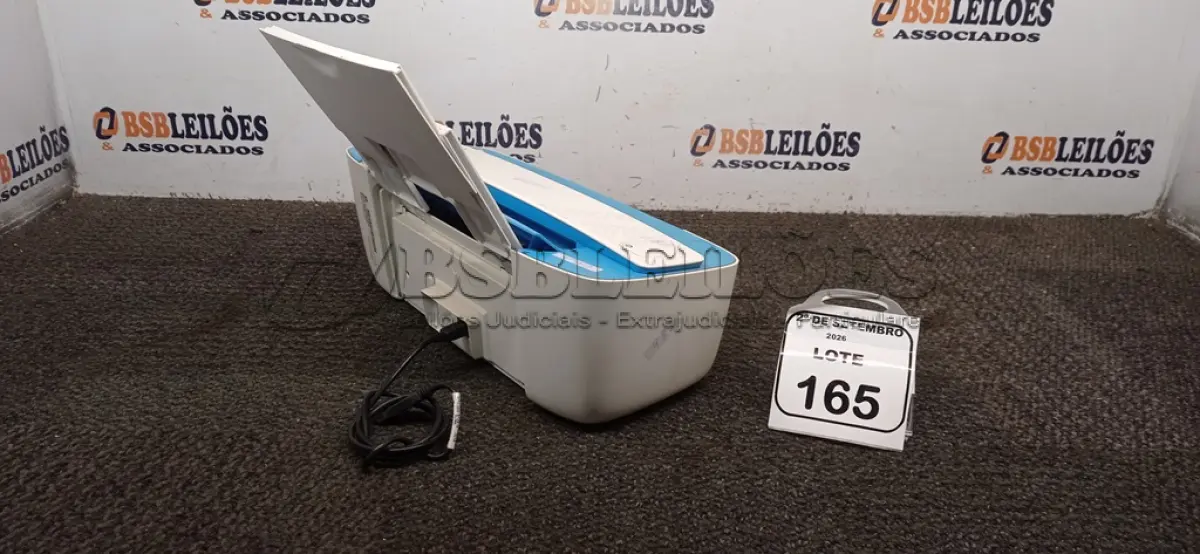 LOTE 165 - 01IMPRESSORA MODELO DESKJET INK ADV 3776 MARCA HP. (NO ESTADO) ATENÇÃO! FAZER A VISITAÇÃO ANTES DE ARREMATAR, NÃO SABEMOS SE FUNCIONA, LEILÃO NÃO TEM GARANTIA E NEM DEVOLUÇÃO, SUJEITO A POSSÍVEIS AVARIAS VISÍVEIS/OCULTAS E/OU AUSÊNCIA DE COMPONENTES.
