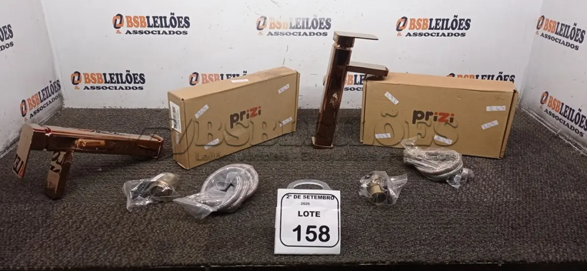 LOTE 158 - 02 TORNEIRAS PARA BANHEIRO MISTURADOR MONOCOMANDO MARCA PRIZI. (NO ESTADO) ATENÇÃO! FAZER A VISITAÇÃO ANTES DE ARREMATAR, NÃO SABEMOS SE FUNCIONA, LEILÃO NÃO TEM GARANTIA E NEM DEVOLUÇÃO, SUJEITO A POSSÍVEIS AVARIAS VISÍVEIS/OCULTAS E/OU AUSÊNCIA DE COMPONENTES.