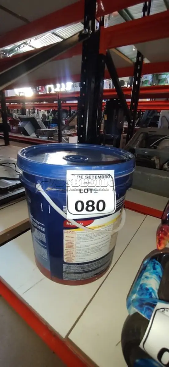LOTE 080 - 01 BALDE DE TINTA ACRÍLICA STANDARD NA COR MELÃO ROSA FOSCO DE 16L MARCA DUCRYL. (NO ESTADO) ATENÇÃO! FAZER A VISITAÇÃO ANTES DE ARREMATAR, NÃO SABEMOS SE FUNCIONA, LEILÃO NÃO TEM GARANTIA E NEM DEVOLUÇÃO, SUJEITO A POSSÍVEIS AVARIAS VISÍVEIS/OCULTAS E/OU AUSÊNCIA DE COMPONENTES.