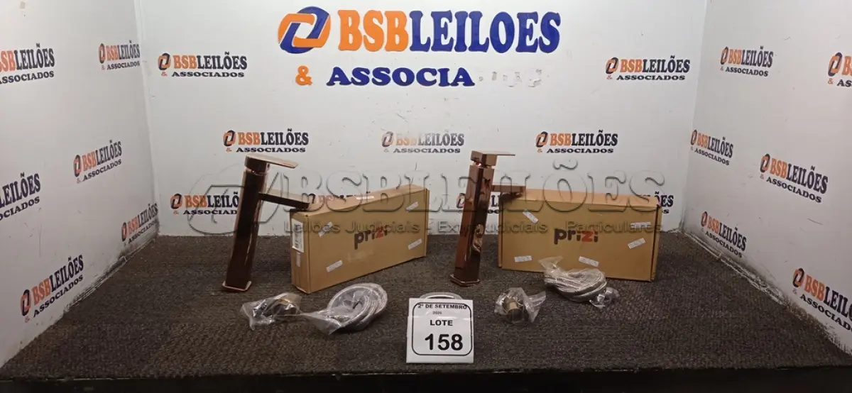 LOTE 158 - 02 TORNEIRAS PARA BANHEIRO MISTURADOR MONOCOMANDO MARCA PRIZI. (NO ESTADO) ATENÇÃO! FAZER A VISITAÇÃO ANTES DE ARREMATAR, NÃO SABEMOS SE FUNCIONA, LEILÃO NÃO TEM GARANTIA E NEM DEVOLUÇÃO, SUJEITO A POSSÍVEIS AVARIAS VISÍVEIS/OCULTAS E/OU AUSÊNCIA DE COMPONENTES.