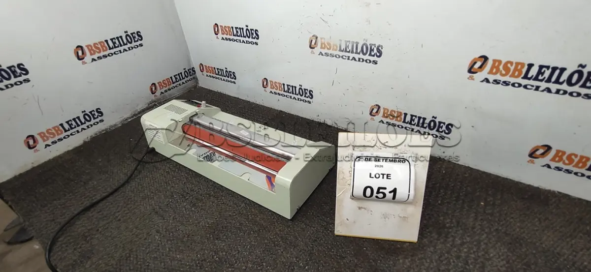 LOTE 051 - 01 SELADORA TÉRMICA MODEL FGK-320. (NO ESTADO) ATENÇÃO! FAZER A VISITAÇÃO ANTES DE ARREMATAR, NÃO SABEMOS SE FUNCIONA, LEILÃO NÃO TEM GARANTIA E NEM DEVOLUÇÃO, SUJEITO A POSSÍVEIS AVARIAS VISÍVEIS/OCULTAS E/OU AUSÊNCIA DE COMPONENTES.