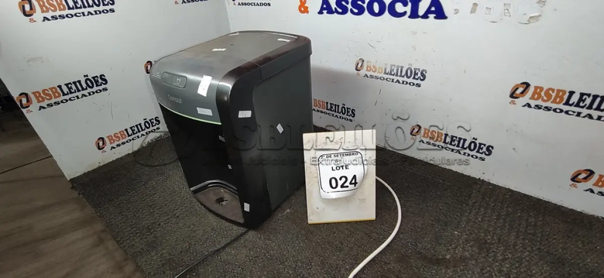 LOTE 024 - 01 PURIFICADOR DE ÁGUA MARCA CONSUL. (NO ESTADO) ATENÇÃO! FAZER A VISITAÇÃO ANTES DE ARREMATAR, NÃO SABEMOS SE FUNCIONA, LEILÃO NÃO TEM GARANTIA E NEM DEVOLUÇÃO, SUJEITO A POSSÍVEIS AVARIAS VISÍVEIS/OCULTAS E/OU AUSÊNCIA DE COMPONENTES.