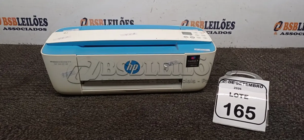 LOTE 165 - 01IMPRESSORA MODELO DESKJET INK ADV 3776 MARCA HP. (NO ESTADO) ATENÇÃO! FAZER A VISITAÇÃO ANTES DE ARREMATAR, NÃO SABEMOS SE FUNCIONA, LEILÃO NÃO TEM GARANTIA E NEM DEVOLUÇÃO, SUJEITO A POSSÍVEIS AVARIAS VISÍVEIS/OCULTAS E/OU AUSÊNCIA DE COMPONENTES.