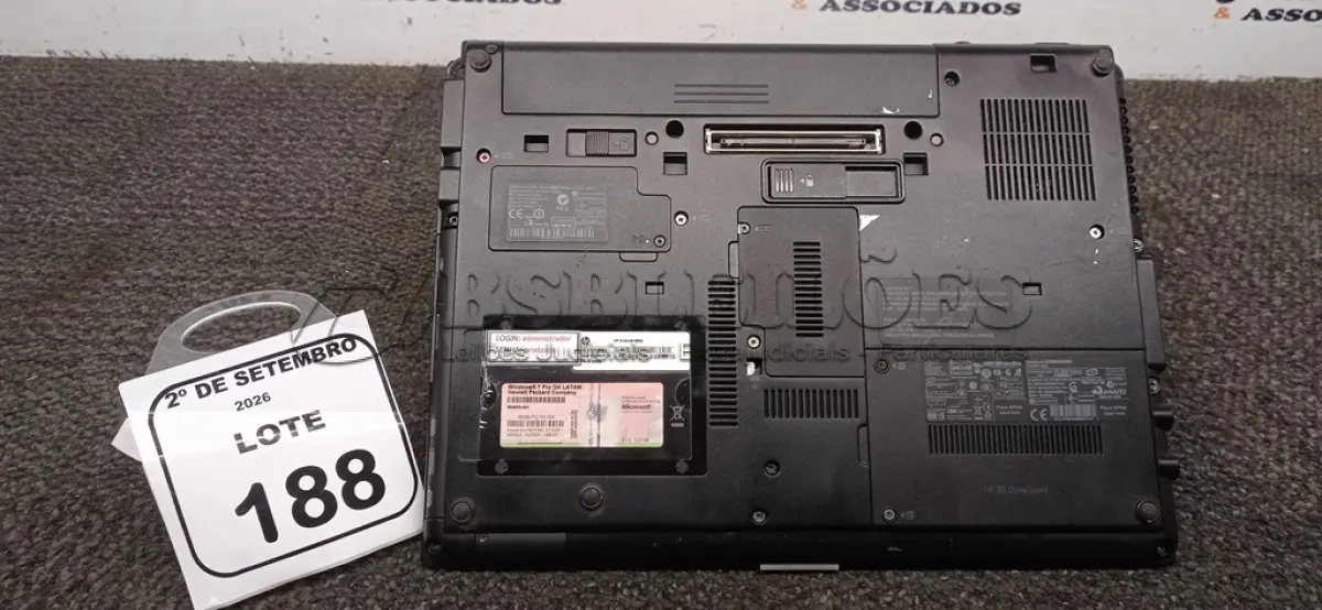 LOTE 188 - 01 NOTEBOOK MODELO ELITEBOOK 6930P MARCA HP SEM FONTE. (NO ESTADO) ATENÇÃO! FAZER A VISITAÇÃO ANTES DE ARREMATAR, NÃO SABEMOS SE FUNCIONA, LEILÃO NÃO TEM GARANTIA E NEM DEVOLUÇÃO, SUJEITO A POSSÍVEIS AVARIAS VISÍVEIS/OCULTAS E/OU AUSÊNCIA DE COMPONENTES.
