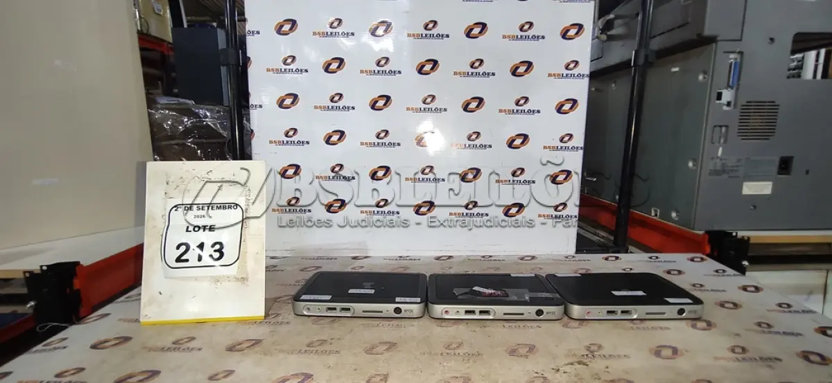 LOTE 213 - 03 MINIS COMPUTADORES TERMINAIS WYSE SEM FONTE. (NO ESTADO) ATENÇÃO! FAZER A VISITAÇÃO ANTES DE ARREMATAR, NÃO SABEMOS SE FUNCIONA, LEILÃO NÃO TEM GARANTIA E NEM DEVOLUÇÃO, SUJEITO A POSSÍVEIS AVARIAS VISÍVEIS/OCULTAS E/OU AUSÊNCIA DE COMPONENTES.
