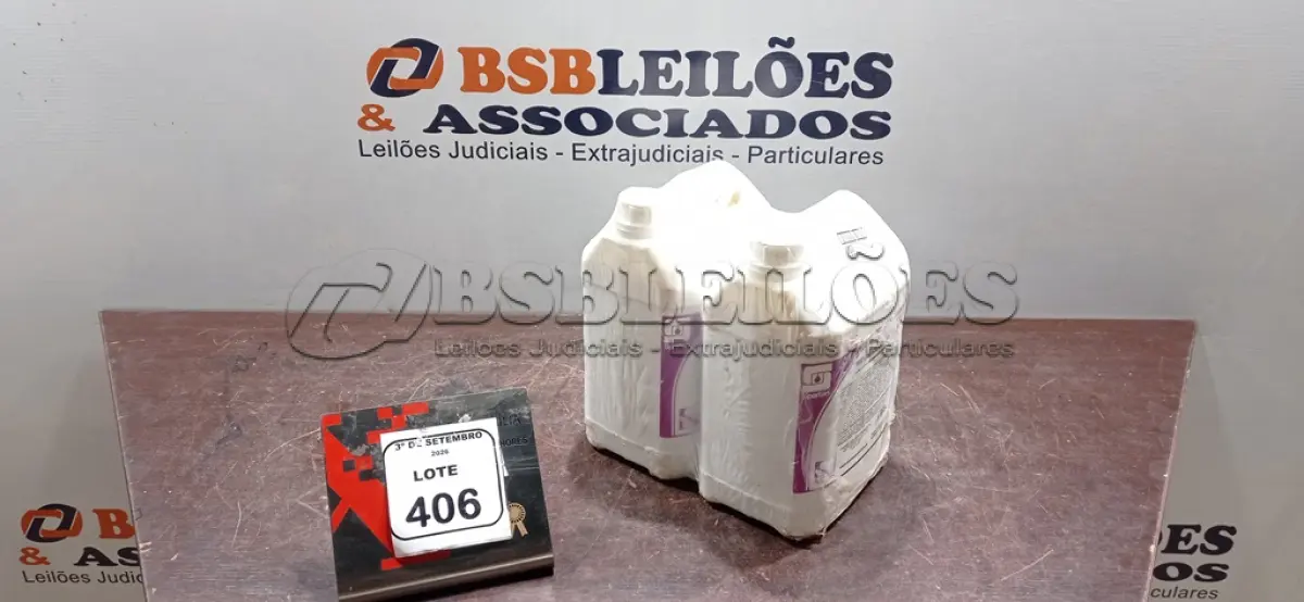 LOTE 406 - 02 GALÕES DE ACABAMENTO RESTAURADOR PARA PISOS DE MADEIRA DE 5L CADA MARCA SPARTAN. (NO ESTADO) ATENÇÃO! FAZER A VISITAÇÃO ANTES DE ARREMATAR, NÃO SABEMOS SE FUNCIONA, LEILÃO NÃO TEM GARANTIA E NEM DEVOLUÇÃO, SUJEITO A POSSÍVEIS AVARIAS VISÍVEIS/OCULTAS E/OU AUSÊNCIA DE COMPONENTES.
