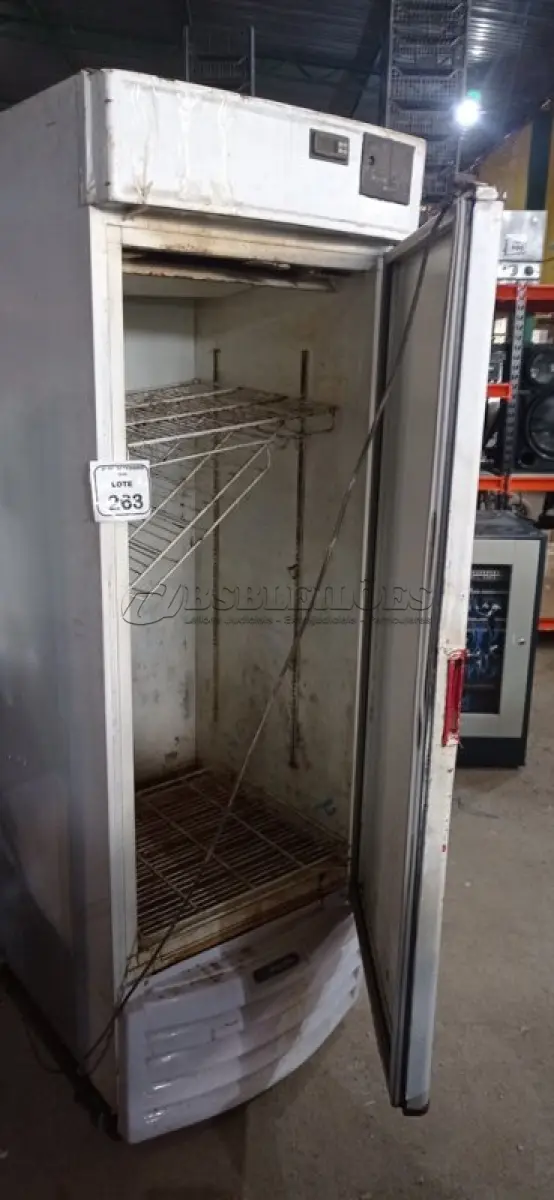 LOTE 263 - 01 FREEZER CERVEJEIRO. (NO ESTADO) ATENÇÃO! FAZER A VISITAÇÃO ANTES DE ARREMATAR, NÃO SABEMOS SE FUNCIONA, LEILÃO NÃO TEM GARANTIA E NEM DEVOLUÇÃO, SUJEITO A POSSÍVEIS AVARIAS VISÍVEIS/OCULTAS E/OU AUSÊNCIA DE COMPONENTES.