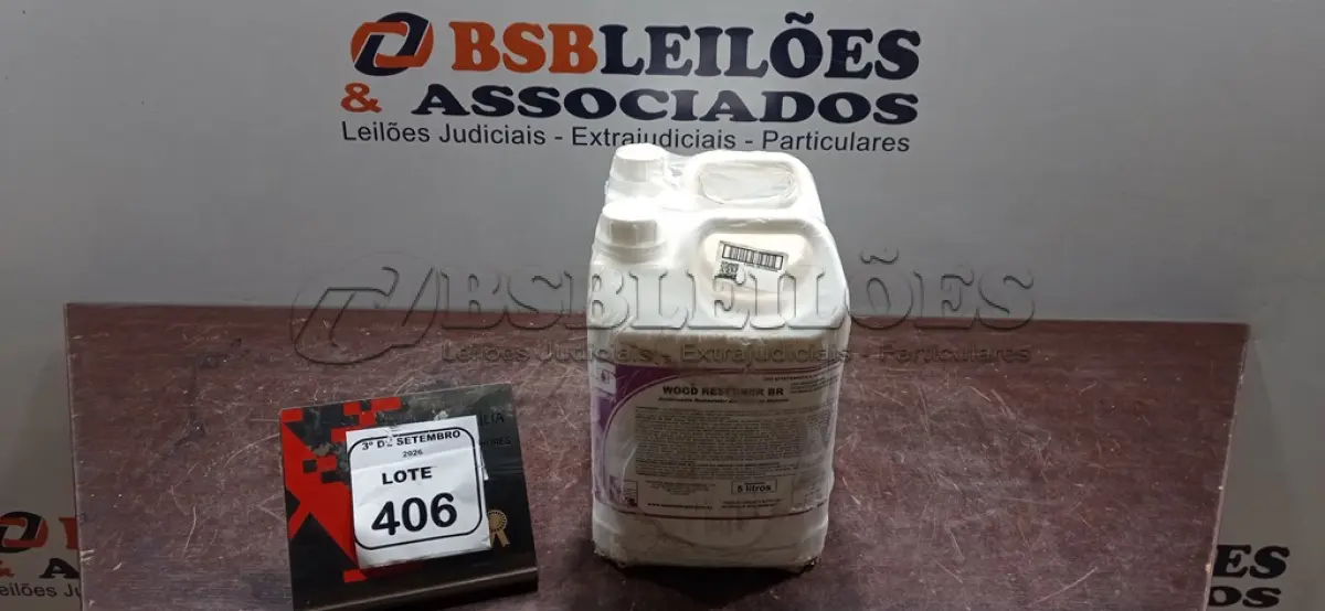 LOTE 406 - 02 GALÕES DE ACABAMENTO RESTAURADOR PARA PISOS DE MADEIRA DE 5L CADA MARCA SPARTAN. (NO ESTADO) ATENÇÃO! FAZER A VISITAÇÃO ANTES DE ARREMATAR, NÃO SABEMOS SE FUNCIONA, LEILÃO NÃO TEM GARANTIA E NEM DEVOLUÇÃO, SUJEITO A POSSÍVEIS AVARIAS VISÍVEIS/OCULTAS E/OU AUSÊNCIA DE COMPONENTES.