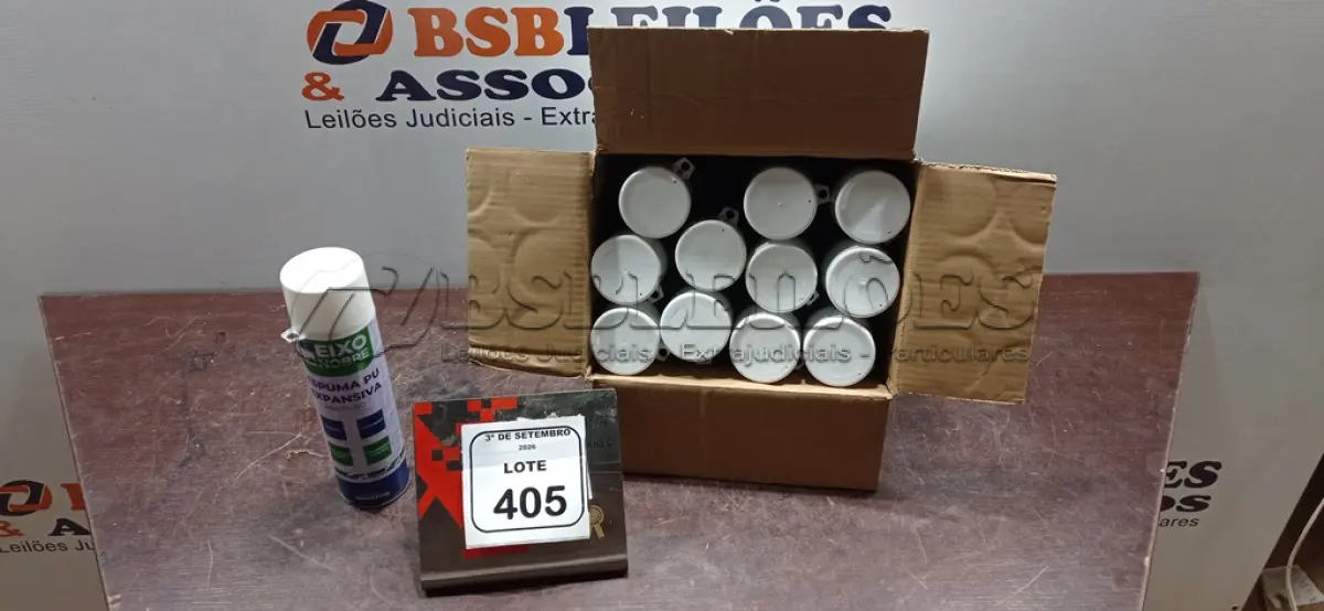 LOTE 405 - 12 UNIDADES DE ESPUMA PU EXPANSIVA DE 500ML CADA MARCA EIXO NOBRE. (NO ESTADO) ATENÇÃO! FAZER A VISITAÇÃO ANTES DE ARREMATAR, NÃO SABEMOS SE FUNCIONA, LEILÃO NÃO TEM GARANTIA E NEM DEVOLUÇÃO, SUJEITO A POSSÍVEIS AVARIAS VISÍVEIS/OCULTAS E/OU AUSÊNCIA DE COMPONENTES.