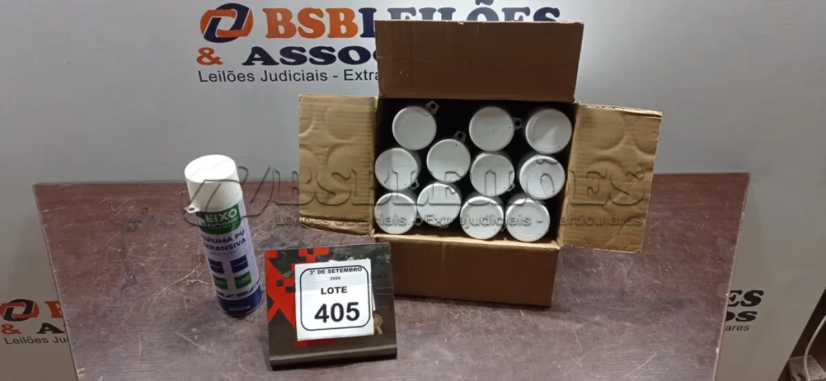 LOTE 405 - 12 UNIDADES DE ESPUMA PU EXPANSIVA DE 500ML CADA MARCA EIXO NOBRE. (NO ESTADO) ATENÇÃO! FAZER A VISITAÇÃO ANTES DE ARREMATAR, NÃO SABEMOS SE FUNCIONA, LEILÃO NÃO TEM GARANTIA E NEM DEVOLUÇÃO, SUJEITO A POSSÍVEIS AVARIAS VISÍVEIS/OCULTAS E/OU AUSÊNCIA DE COMPONENTES.