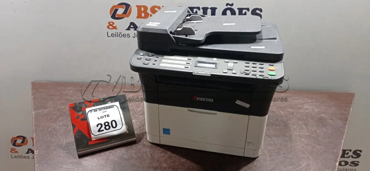 LOTE 280 - 01 IMPRESSORA MULTIFUNCIONAL MODELO FS-1125MPF MARCA KYOCERA. (NO ESTADO) ATENÇÃO! FAZER A VISITAÇÃO ANTES DE ARREMATAR, NÃO SABEMOS SE FUNCIONA, LEILÃO NÃO TEM GARANTIA E NEM DEVOLUÇÃO, SUJEITO A POSSÍVEIS AVARIAS VISÍVEIS/OCULTAS E/OU AUSÊNCIA DE COMPONENTES.