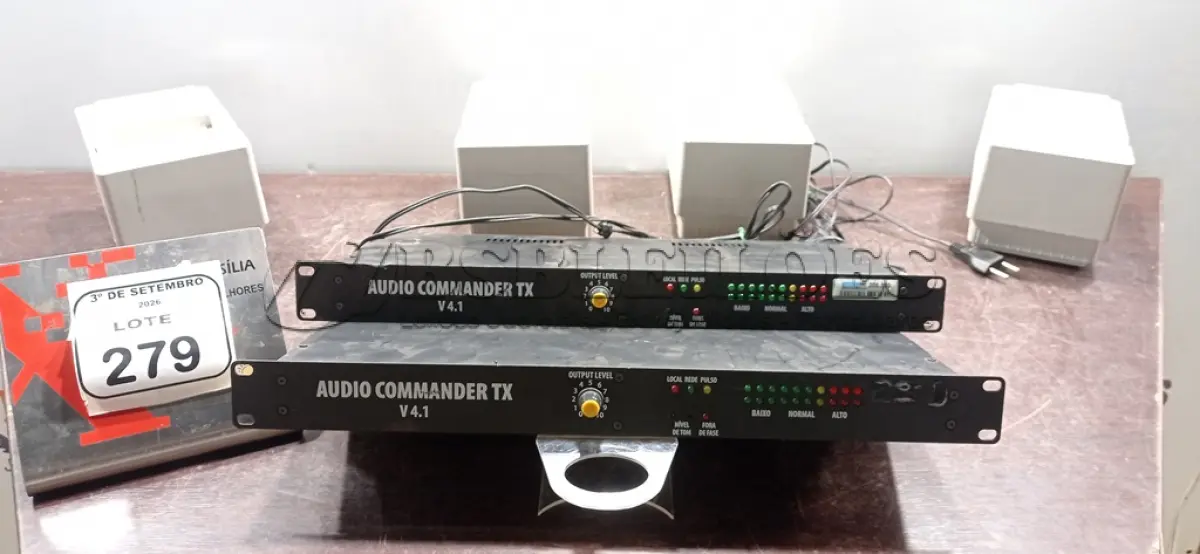 LOTE 279 - 02 ÁUDIO COMMANDER TX E 04 IMPRESSORAS DE CUPOM MARCA PERTO. (NO ESTADO) ATENÇÃO! FAZER A VISITAÇÃO ANTES DE ARREMATAR, NÃO SABEMOS SE FUNCIONA, LEILÃO NÃO TEM GARANTIA E NEM DEVOLUÇÃO, SUJEITO A POSSÍVEIS AVARIAS VISÍVEIS/OCULTAS E/OU AUSÊNCIA DE COMPONENTES.
