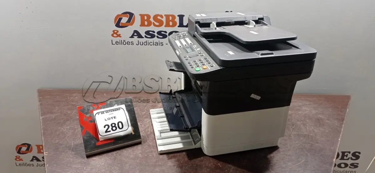 LOTE 280 - 01 IMPRESSORA MULTIFUNCIONAL MODELO FS-1125MPF MARCA KYOCERA. (NO ESTADO) ATENÇÃO! FAZER A VISITAÇÃO ANTES DE ARREMATAR, NÃO SABEMOS SE FUNCIONA, LEILÃO NÃO TEM GARANTIA E NEM DEVOLUÇÃO, SUJEITO A POSSÍVEIS AVARIAS VISÍVEIS/OCULTAS E/OU AUSÊNCIA DE COMPONENTES.