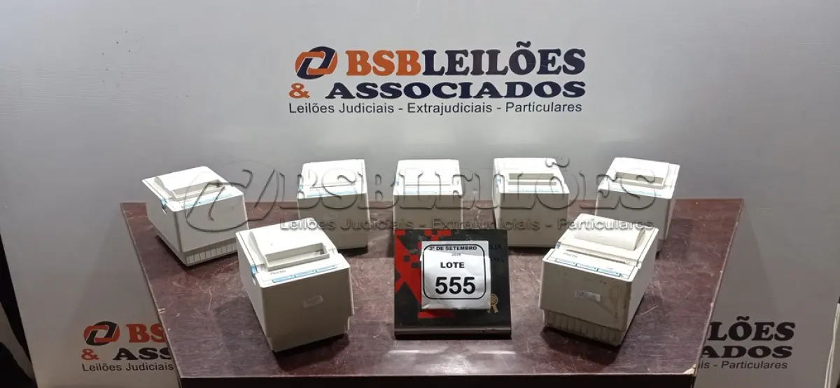 LOTE 555 - 07 IMPRESSORAS DE CUPOM MARCA PERTO. (NO ESTADO) ATENÇÃO! FAZER A VISITAÇÃO ANTES DE ARREMATAR, NÃO SABEMOS SE FUNCIONA, LEILÃO NÃO TEM GARANTIA E NEM DEVOLUÇÃO, SUJEITO A POSSÍVEIS AVARIAS VISÍVEIS/OCULTAS E/OU AUSÊNCIA DE COMPONENTES.