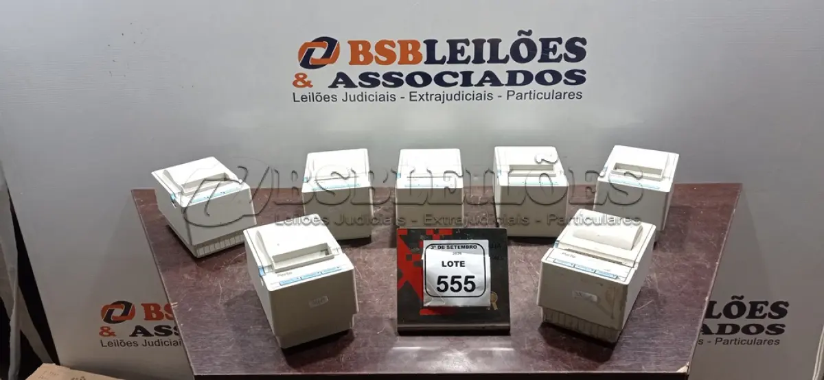 LOTE 555 - 07 IMPRESSORAS DE CUPOM MARCA PERTO. (NO ESTADO) ATENÇÃO! FAZER A VISITAÇÃO ANTES DE ARREMATAR, NÃO SABEMOS SE FUNCIONA, LEILÃO NÃO TEM GARANTIA E NEM DEVOLUÇÃO, SUJEITO A POSSÍVEIS AVARIAS VISÍVEIS/OCULTAS E/OU AUSÊNCIA DE COMPONENTES.