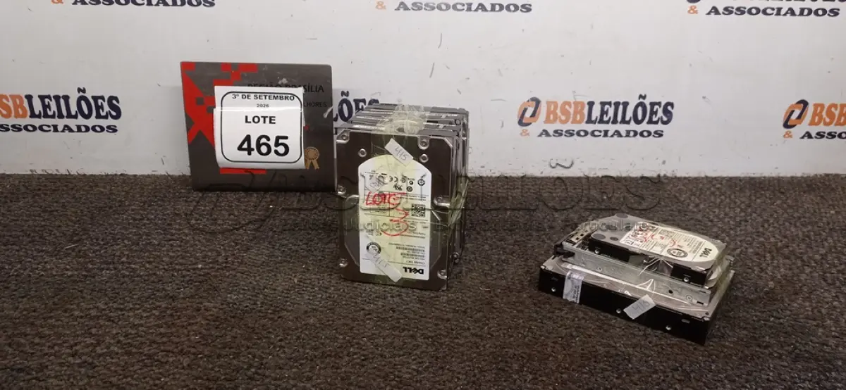 LOTE 465 - 07 HDS PARA SERVIDORES 2.5. (NO ESTADO) ATENÇÃO! FAZER A VISITAÇÃO ANTES DE ARREMATAR, NÃO SABEMOS SE FUNCIONA, LEILÃO NÃO TEM GARANTIA E NEM DEVOLUÇÃO, SUJEITO A POSSÍVEIS AVARIAS VISÍVEIS/OCULTAS E/OU AUSÊNCIA DE COMPONENTES.