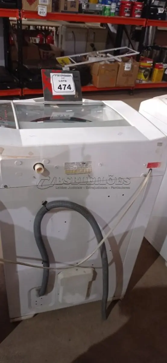 LOTE 474 - 01 MÁQUINA DE LAVAR 8KG 220V MARCA BRASTEMP. (NO ESTADO) ATENÇÃO! FAZER A VISITAÇÃO ANTES DE ARREMATAR, NÃO SABEMOS SE FUNCIONA, LEILÃO NÃO TEM GARANTIA E NEM DEVOLUÇÃO, SUJEITO A POSSÍVEIS AVARIAS VISÍVEIS/OCULTAS E/OU AUSÊNCIA DE COMPONENTES.