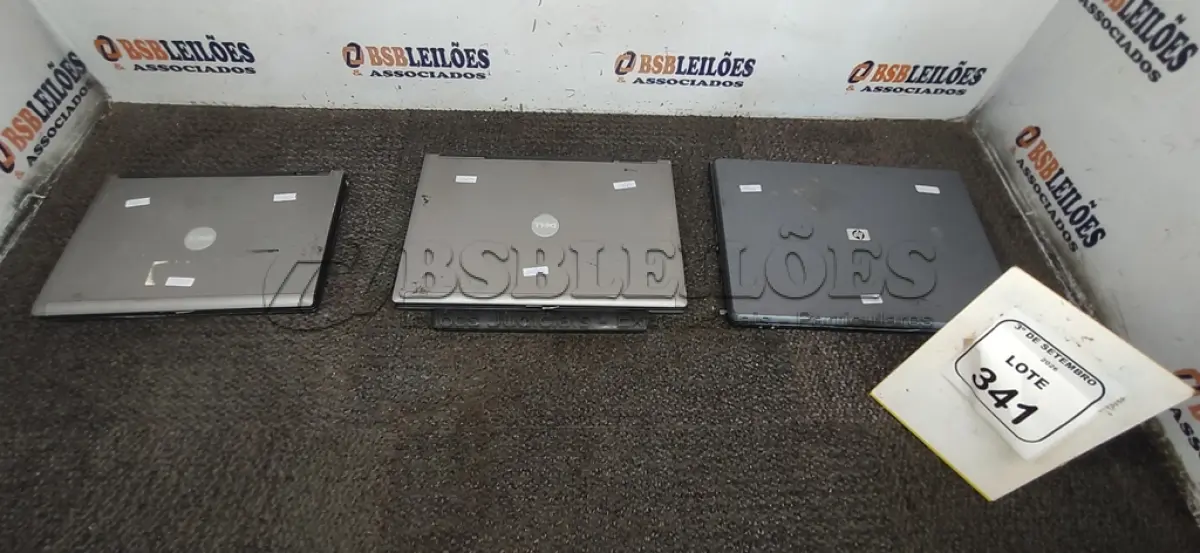LOTE 341 - 03 NOTEBOOKS DE MARCAS E MODELOS DIVERSOS PARA RETIRADA DE PEÇAS. (NO ESTADO) ATENÇÃO! FAZER A VISITAÇÃO ANTES DE ARREMATAR, NÃO SABEMOS SE FUNCIONA, LEILÃO NÃO TEM GARANTIA E NEM DEVOLUÇÃO, SUJEITO A POSSÍVEIS AVARIAS VISÍVEIS/OCULTAS E/OU AUSÊNCIA DE COMPONENTES.