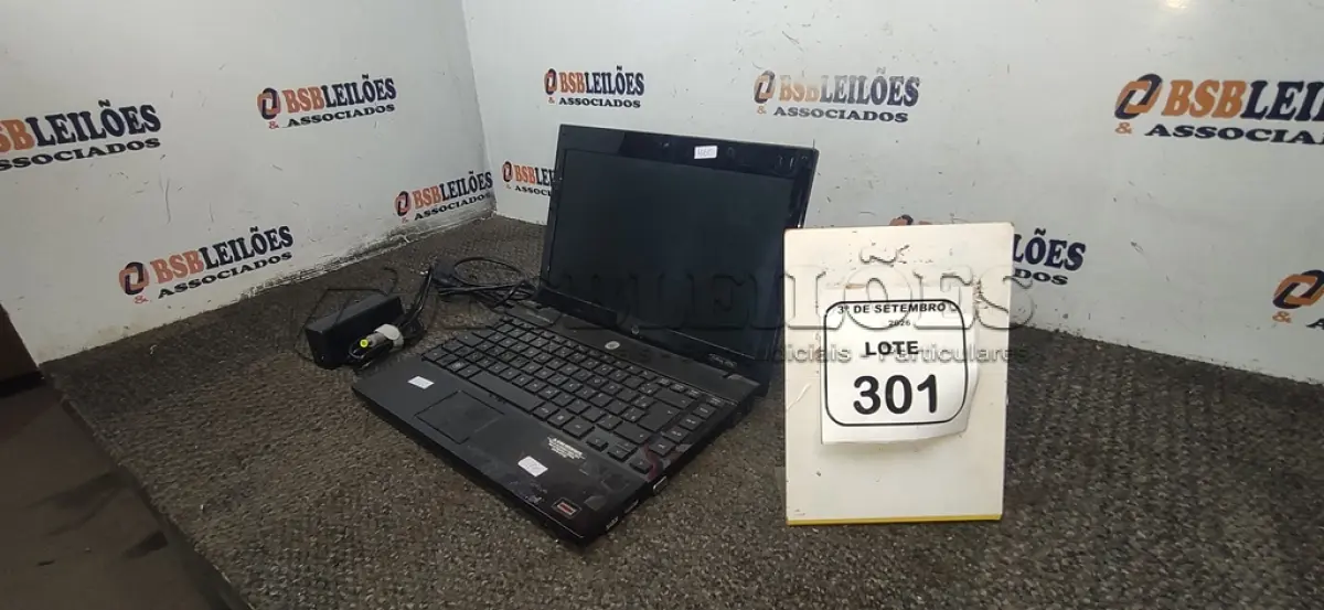 LOTE 301 - 01 NOTEBOOK MODELO 4310S MARCA HP COM FONTE. (NO ESTADO) ATENÇÃO! FAZER A VISITAÇÃO ANTES DE ARREMATAR, NÃO SABEMOS SE FUNCIONA, LEILÃO NÃO TEM GARANTIA E NEM DEVOLUÇÃO, SUJEITO A POSSÍVEIS AVARIAS VISÍVEIS/OCULTAS E/OU AUSÊNCIA DE COMPONENTES.