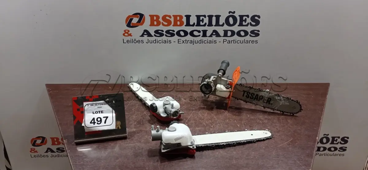 LOTE 497 - 03 KITS MOTOSSERRA ADAPTADOR PARA ESMERILHADEIRA MARCA TSSAPER. (NO ESTADO) ATENÇÃO! FAZER A VISITAÇÃO ANTES DE ARREMATAR, NÃO SABEMOS SE FUNCIONA, LEILÃO NÃO TEM GARANTIA E NEM DEVOLUÇÃO, SUJEITO A POSSÍVEIS AVARIAS VISÍVEIS/OCULTAS E/OU AUSÊNCIA DE COMPONENTES.