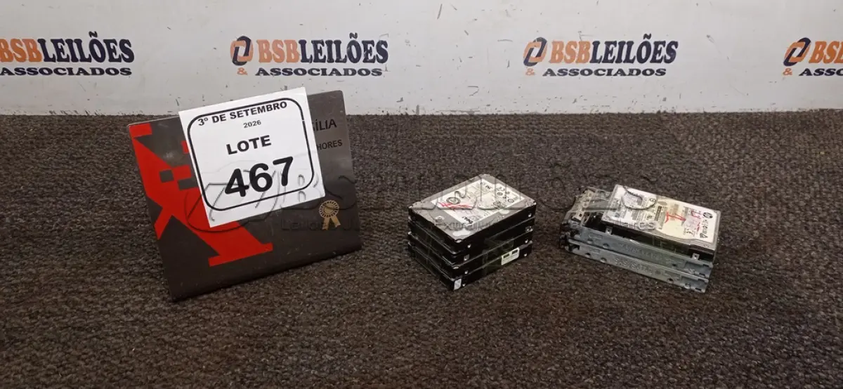 LOTE 467 - 07 HDS PARA SERVIDORES 2.5. (NO ESTADO) ATENÇÃO! FAZER A VISITAÇÃO ANTES DE ARREMATAR, NÃO SABEMOS SE FUNCIONA, LEILÃO NÃO TEM GARANTIA E NEM DEVOLUÇÃO, SUJEITO A POSSÍVEIS AVARIAS VISÍVEIS/OCULTAS E/OU AUSÊNCIA DE COMPONENTES.